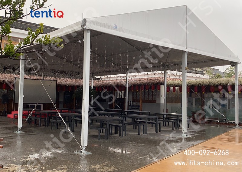 華燁為農(nóng)家樂搭建了140平的多功能篷房，助力傳統(tǒng)農(nóng)業(yè)產(chǎn)業(yè)轉(zhuǎn)型升級