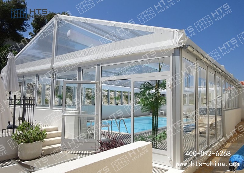 室外游泳池篷房為露天現有泳池加蓋方案