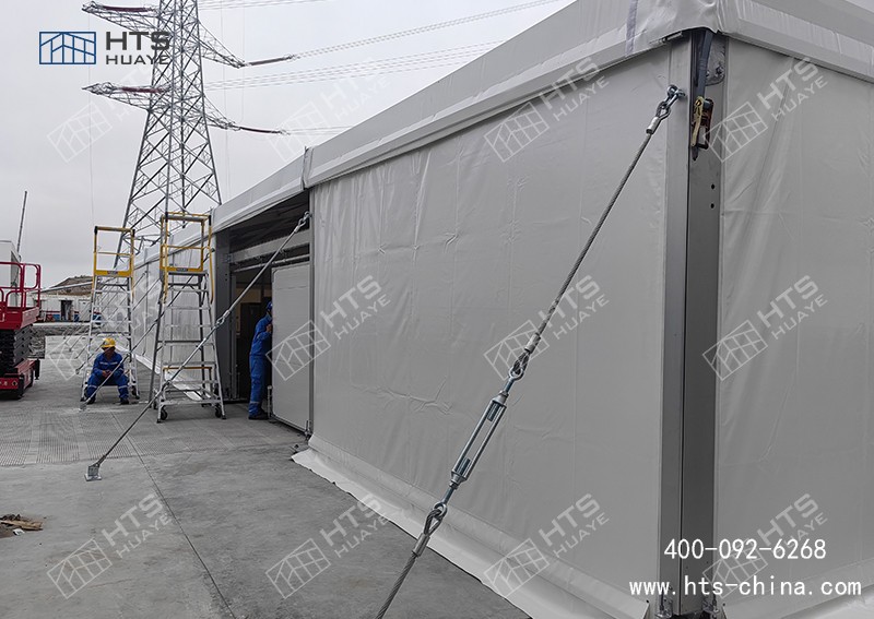 無(wú)需復(fù)雜地基，現(xiàn)場(chǎng)無(wú)加工作業(yè)，選簡(jiǎn)易戶(hù)外倉(cāng)庫(kù)篷房更高效