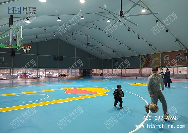 裝配式篷房籃球館實現 “一館多用”,極大地提升了場地使用效率 裝配式篷房籃球館實現 “一館多用”,極大地提升了場地使用效率